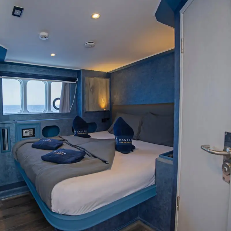 Premium double cabin aboard the M/V Blue Horizon