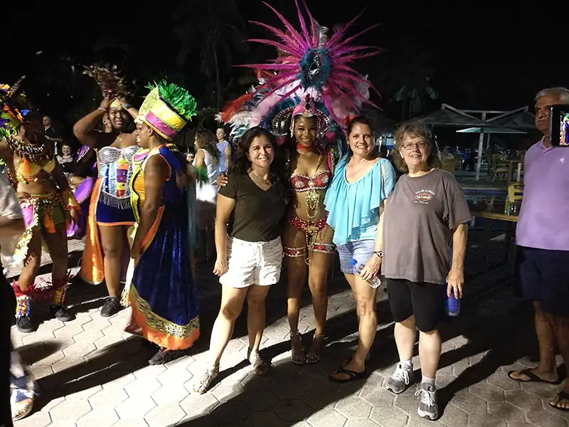 Scuba Shop guests enjoying Carnival-style entertainment at Sunscape Curaçao Resort