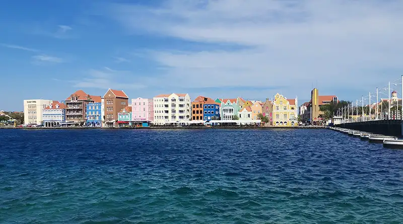 Colorful Dutch Caribbean waterfront in Willemstad, Curaçao